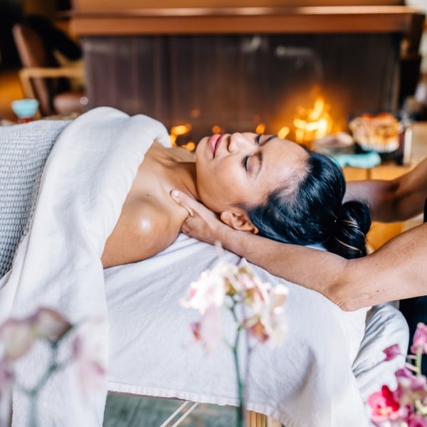 Woman getting massage