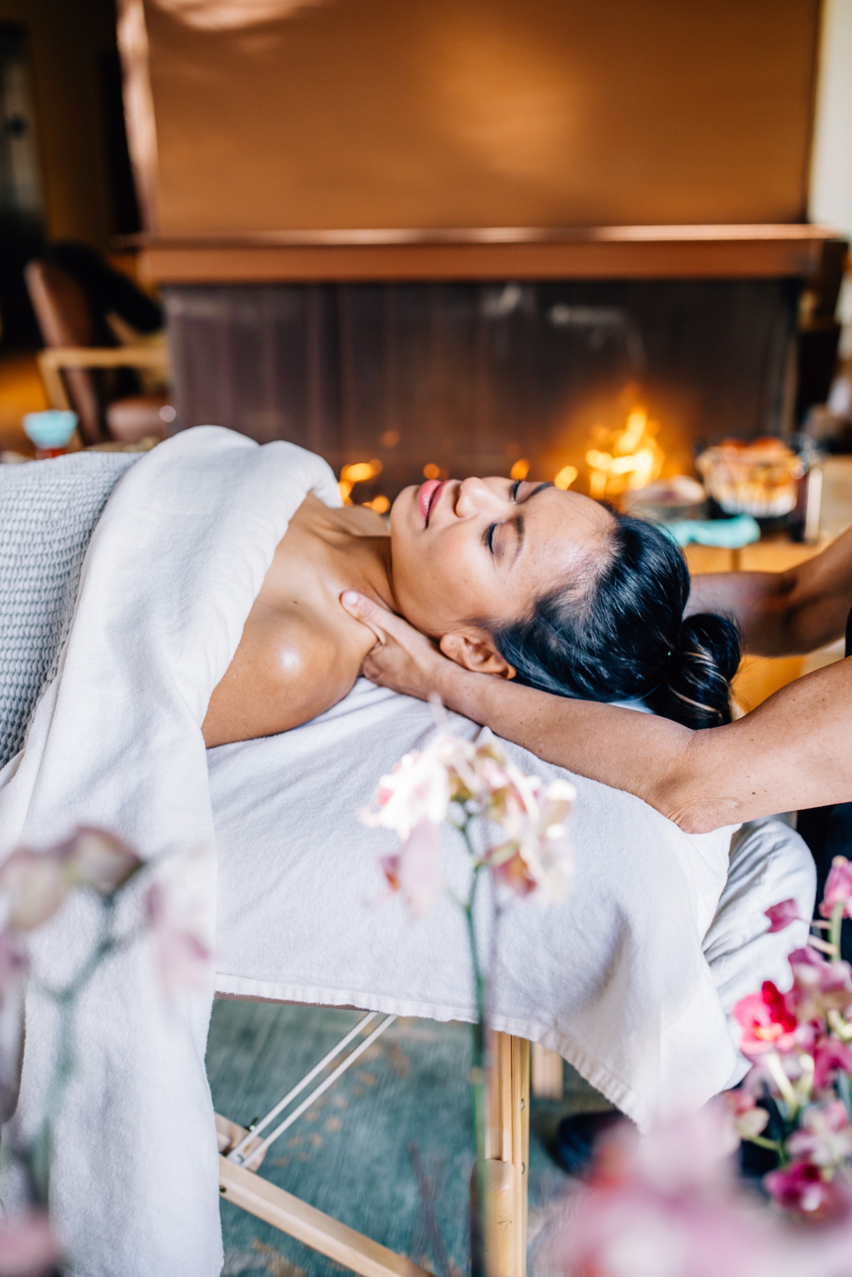 Woman getting massage