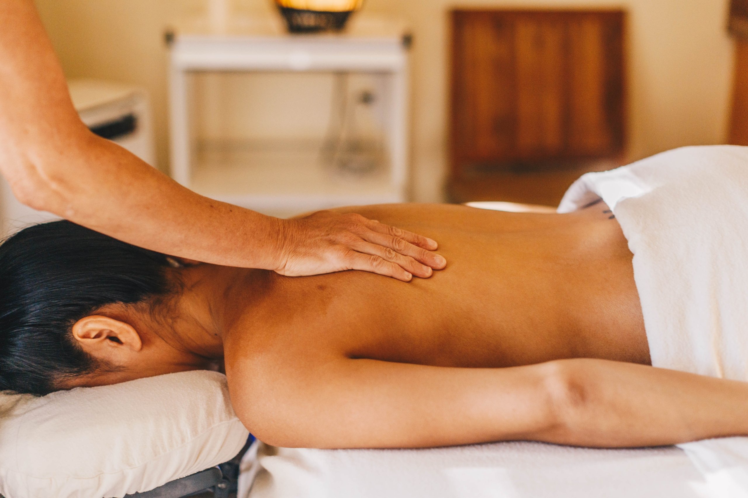 woman getting a massage