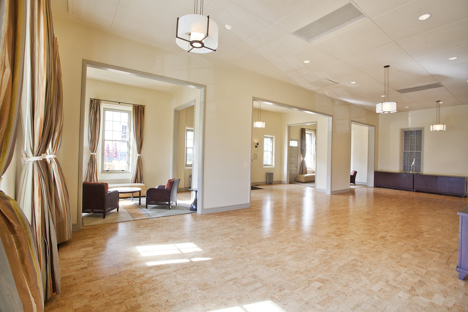 Open Room Callippe Room, Foyer and Firepit, and Silverspot Room