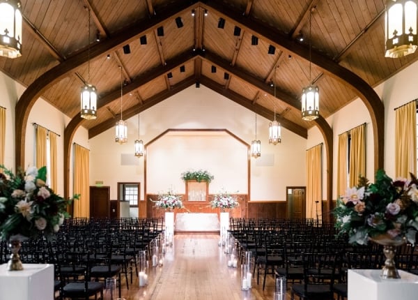 Wedding set-up Mission Blue