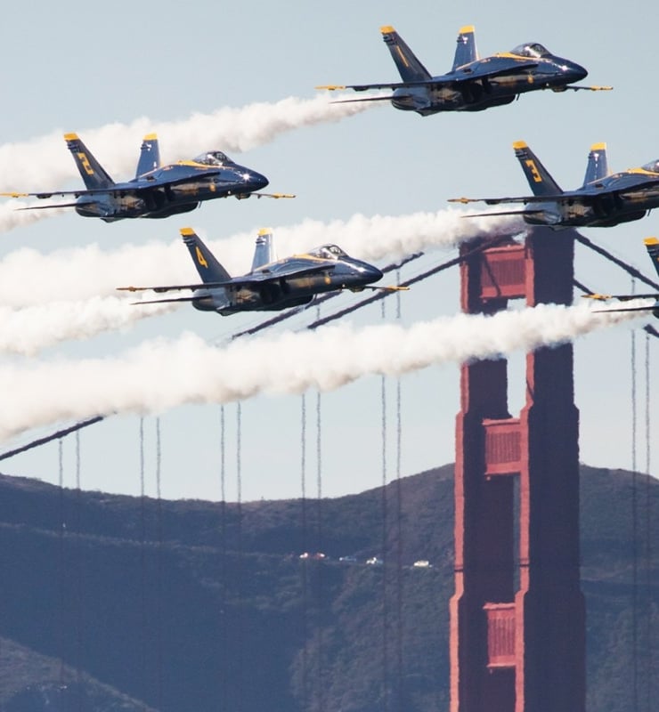 six fighter jets