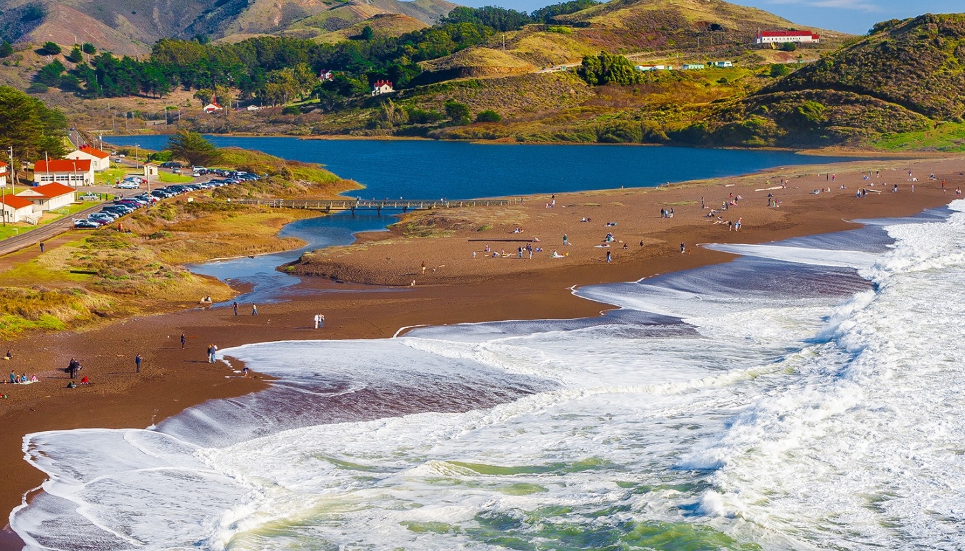 Rodeo beach aerial view