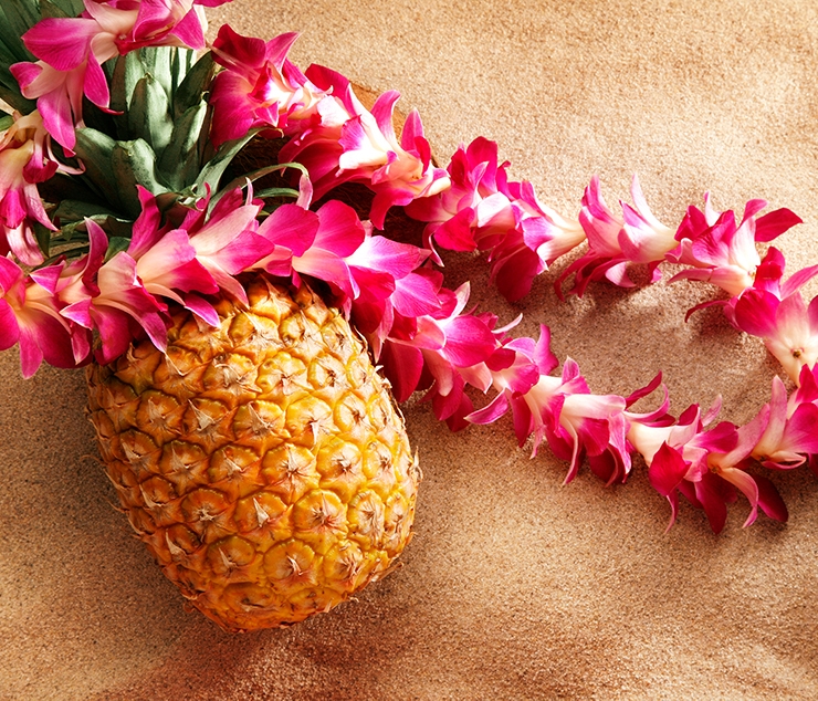 pineapple and lei