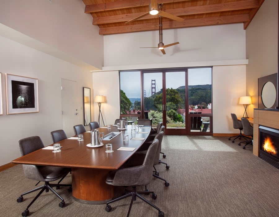 contemporary meeting room at cavallo point