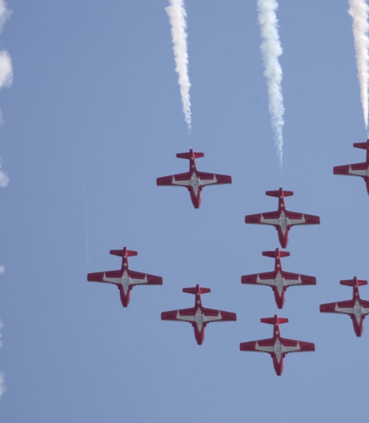 Snowbirds planes flying