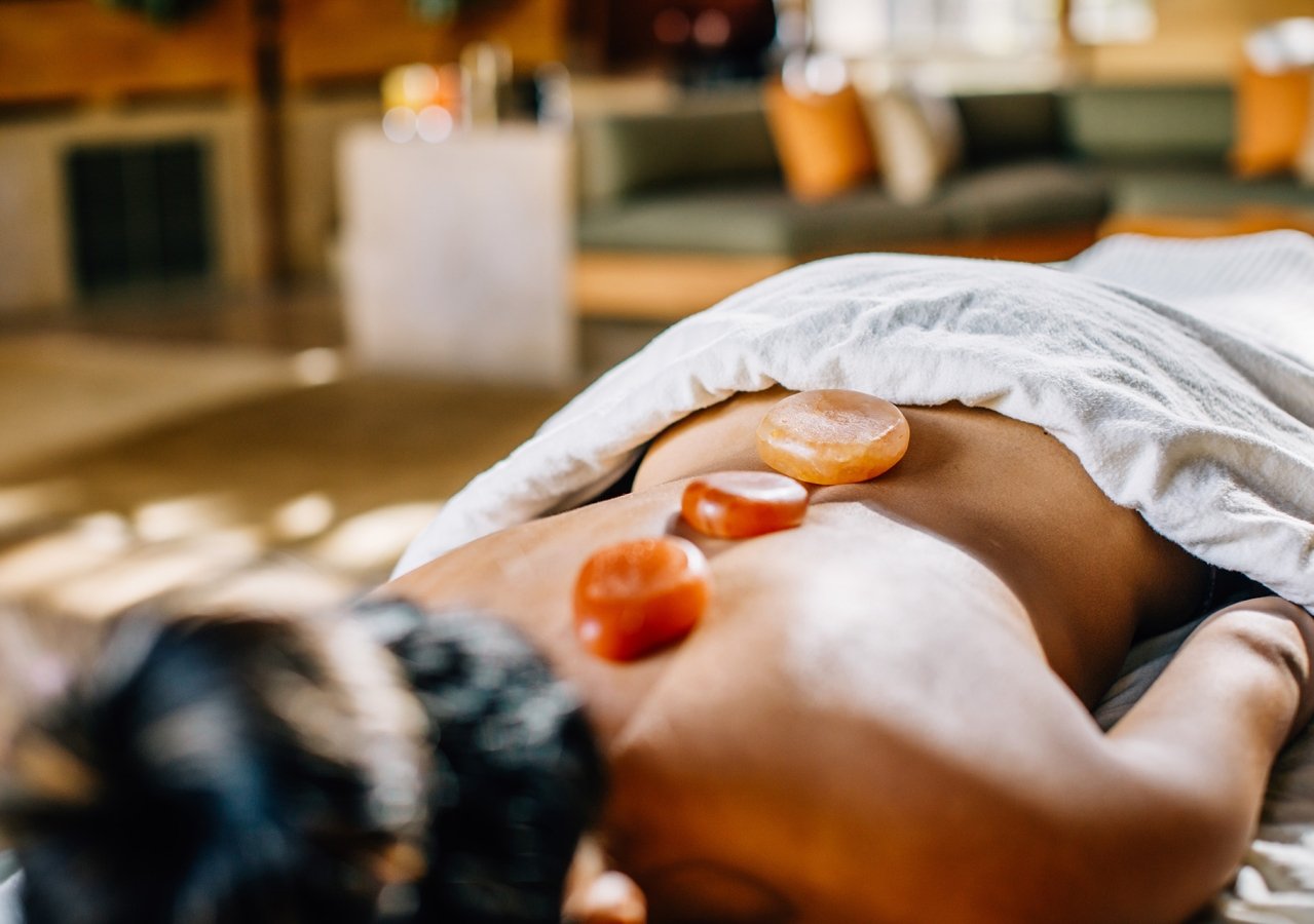 woman getting a spa treatment