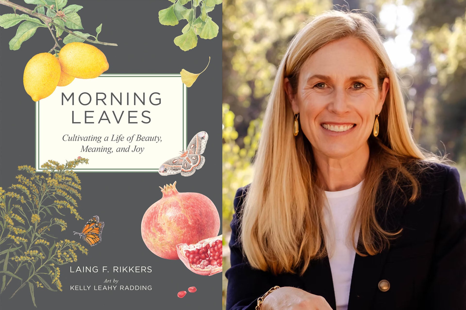author laing rikkers and her new book cover Morning Leaves