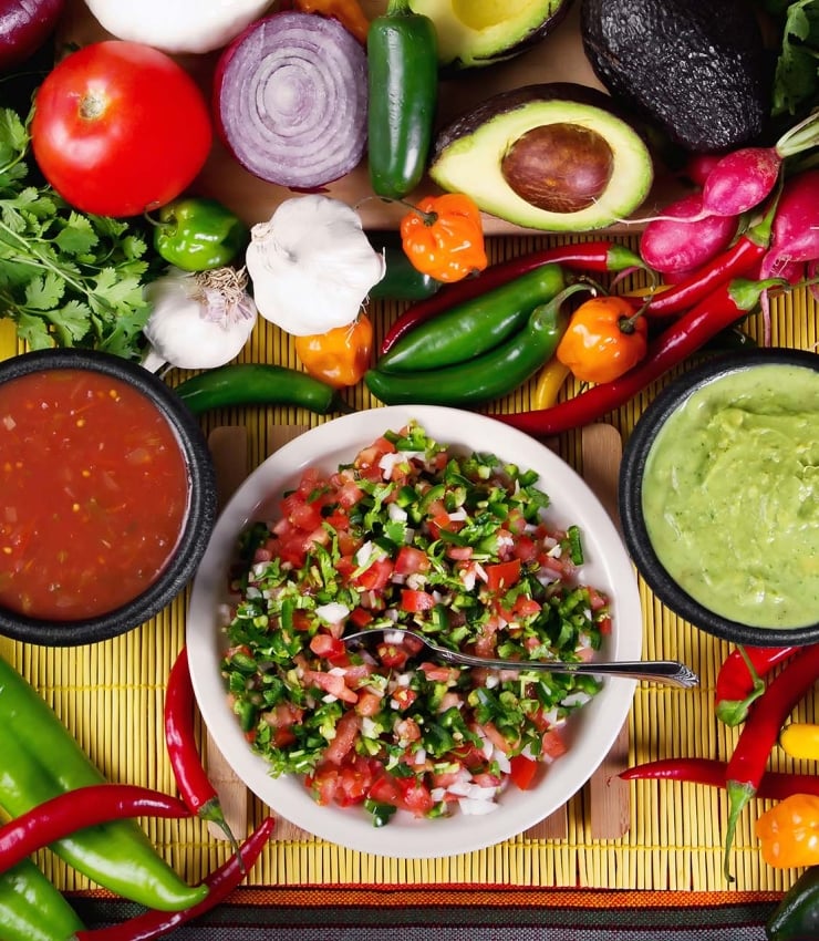 salsa and guacamole