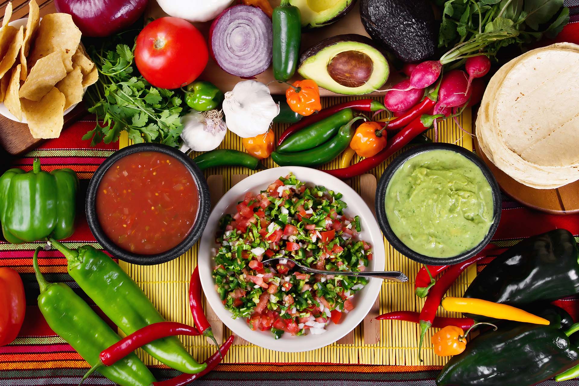 salsa and guacamole